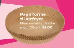 Kvickly Papirforme til airfryer tilbud
