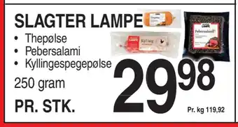 ABC Lavpris SLAGTER LAMPE tilbud