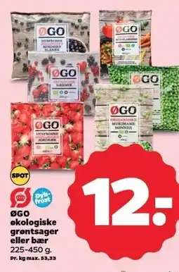 Netto ØGO økologiske grøntsager eller bær tilbud