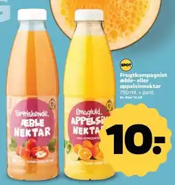 Netto Frugtkompagniet æble- eller appelsinnektar tilbud