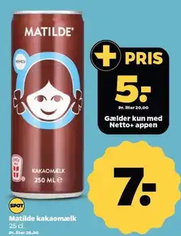 Netto Matilde kakaomælk tilbud