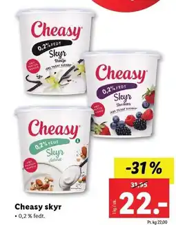 Lidl Cheasy skyr tilbud