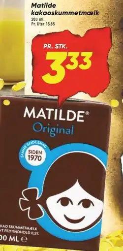 Bilka Matilde kakaoskummetmælk tilbud