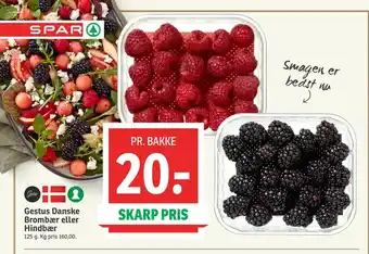 SPAR Gestus Danske Brombær eller Hindbær tilbud