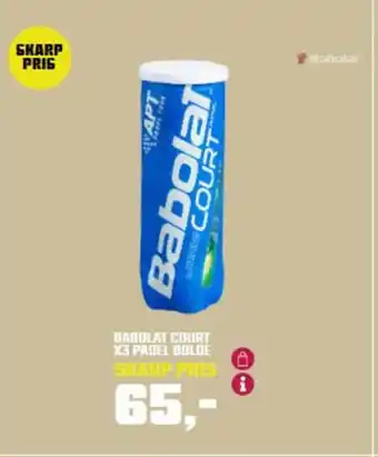 Sport 24 BABOLAT COURT X3 PADEL BOLDE tilbud