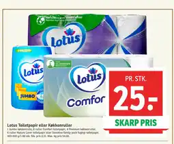 SPAR Lotus Toiletpapir eller Køkkenruller tilbud