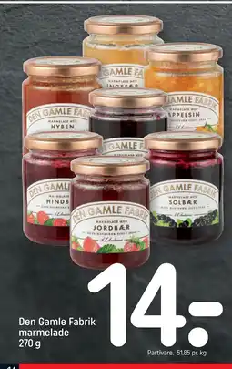 REMA 1000 Den Gamle Fabrik marmelade 270 g tilbud