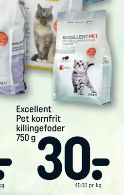 REMA 1000 Excellent Pet kornfrit killingefoder 750 g tilbud