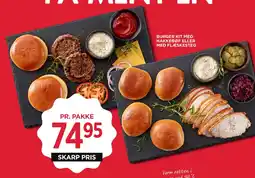 BURGER KIT MED HAKKEBØF ELLER MED FLÆSKESTEG