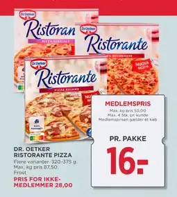MENY DR. OETKER RISTORANTE PIZZA tilbud