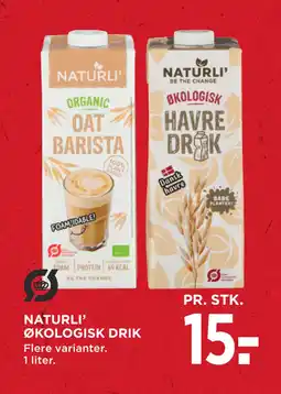 MENY NATURLI’ ØKOLOGISK DRIK tilbud