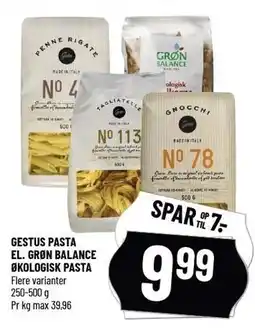 Løvbjerg GESTUS PASTA EL. GRØN BALANCE ØKOLOGISK PASTA tilbud