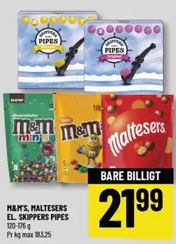 Løvbjerg M&M'S, MALTESERS EL. SKIPPERS PIPES tilbud