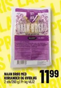 NAAN BRØD MED KORIANDER OG HVIDLØG