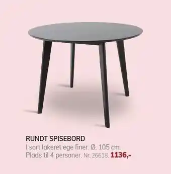 Daells Bolighus RUNDT SPISEBORD tilbud