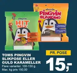 Let-Køb TOMS PINGVIN SLIKPOSE ELLER GULD KARAMELLER tilbud