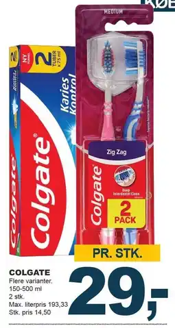 Let-Køb COLGATE tilbud