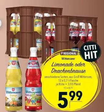 Citti Limonade oder Drachenbrause tilbud