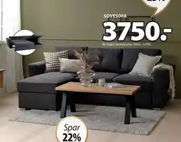 JYSK VEJLBY SOVESOFA MED CHAISELONG tilbud
