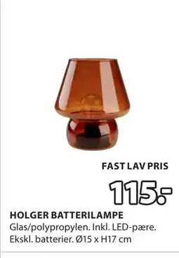 JYSK HOLGER BATTERILAMPE tilbud