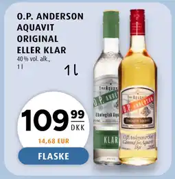 Scandinavian Park O.P. ANDERSON AQUAVIT ORIGINAL ELLER KLAR tilbud