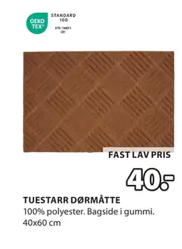 JYSK TUESTARR DØRMÅTTE tilbud