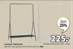 JYSK LYNGDAL TØJSTATIV tilbud
