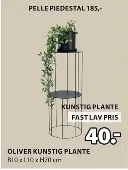JYSK OLIVER KUNSTIG PLANTE tilbud