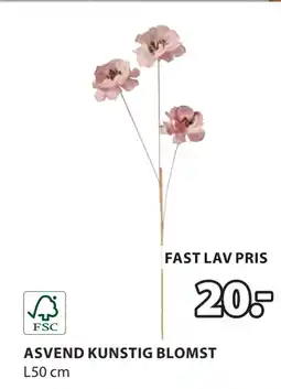 JYSK ASVEND KUNSTIG BLOMST tilbud