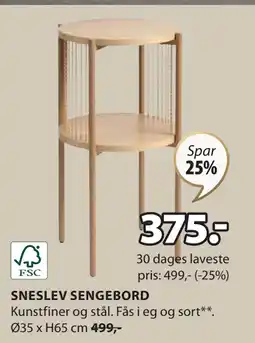JYSK SNESLEV SENGEBORD tilbud