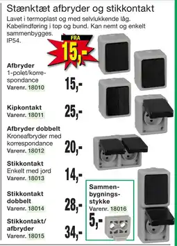 Harald Nyborg Stænktæt afbryder og stikkontakt tilbud