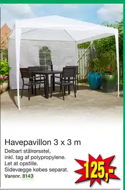 Harald Nyborg Havepavillon 3 x 3 m tilbud