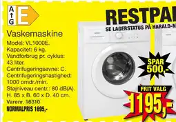 Harald Nyborg Vaskemaskine tilbud