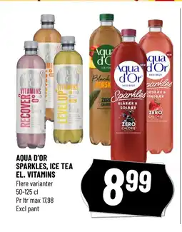 Løvbjerg AQUA D’OR SPARKLES, ICE TEA EL. VITAMINS tilbud