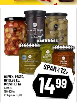 Løvbjerg OLIVEN, PESTO, HVIDLØG EL. BRUSCHETTA tilbud