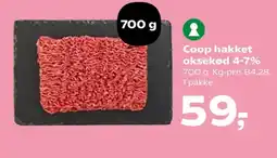 SuperBrugsen Hakket oksekød 4-7% tilbud