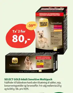 Maxi Zoo SELECT GOLD Adult Sensitive Multipack tilbud
