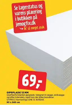GIPSPLADE 13 MM