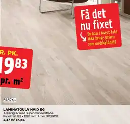 jem & fix LAMINATGULV HVID EG tilbud