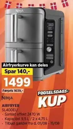 Power NINJA AIRFRYER tilbud