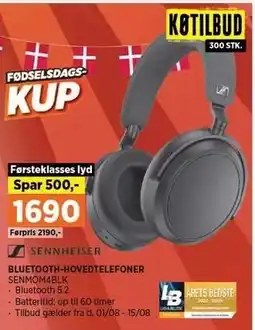 SENNHEISER BLUETOOTH-HOVEDTELEFONER