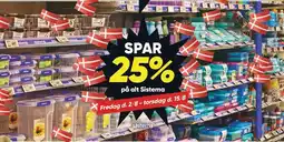 Bilka SPAR 25% på alt Sistema tilbud