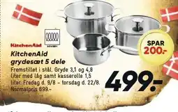 Bilka KitchenAid grydesæt 5 dele tilbud