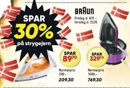 Bilka SPAR 30% på strygejern tilbud