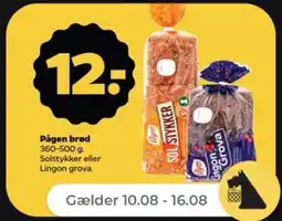 Netto Pågen brød 360-500 g. tilbud