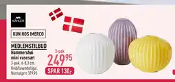 Imerco Hammershøi mini vasesæt tilbud