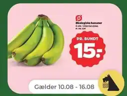 Økologiske bananer, 15 kr