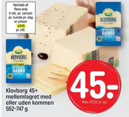 REMA 1000 Skæreost Danbo Mellemlagret Kommen tilbud