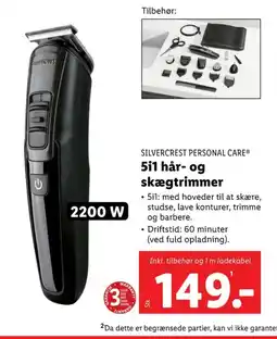 Lidl Hårtrimmer tilbud