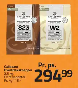 Fleggaard Callebaut Overtræksknapper tilbud